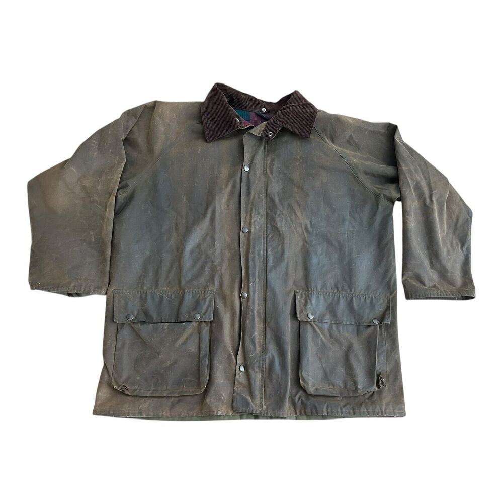 Vintage Waxed Canvas Chore Jacket Made In England Size XL